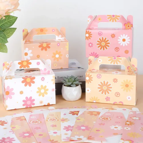 Miniatura 7 de 12 cajas de regalo de flores de margarita, suministros de fiesta, margaritas hippie, regalos de fiesta, cajas de regalo para niñas, cumpleaños, baby