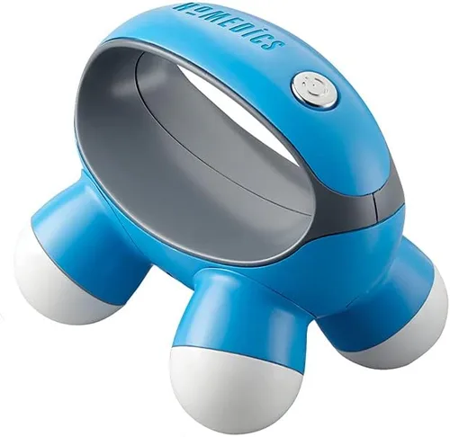 Homedics Homedics, Quatro Mini Massager de mano con agarre a mano, masaje de vibración con batería, 4 nodos de masaje, alimentado por 2 baterías AAA