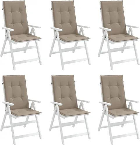 Miniatura 22 de Cojines para silla de jardín con respaldo alto, 2 piezas, color antracita, 47.2 x 19.7 x 1.2 pulgadas, cojines de tela para sillas de comedor