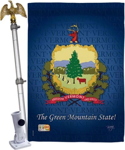 Miniatura 11 de Bandera de Estados Vermont House Regional Estados Unidos Territorios Americanos República País Particular Área Pequeña Decorativa Patio Banner Hecho
