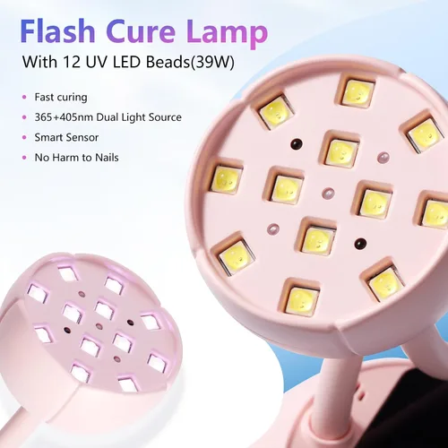 Miniatura 3 de Makartt Lámpara de uñas LED UV: Lámpara de uñas portátil inalámbrica de 50 mW/cm² para gel X y uñas a presión, secador de uñas USB recargable