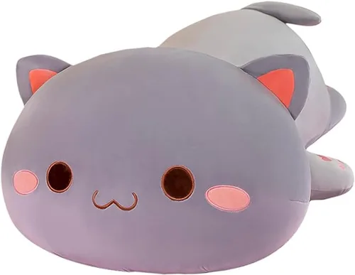 Miniatura 9 de FUYU Animales de peluche de gato, almohada de felpa suave de gato kawaii, juguete de animal de peluche, regalos para niños y niñas, decoración