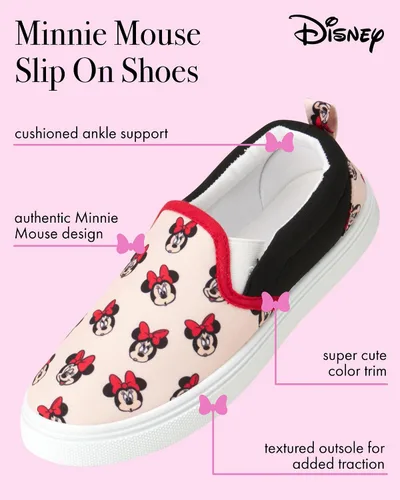 Miniatura 2 de Disney Zapatos de niña - Zapatillas sin cordones Ariel, Blancanieves, Belle, Rapunzel, Moana, Cenicienta, Baby Yoda, Minnie Mouse, 6T-12