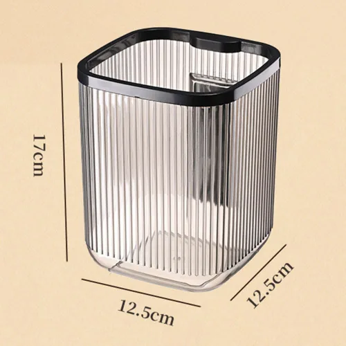 Miniatura 2 de VALINK Basurero transparente, papelera de acrílico transparente con soporte, estuche de almacenamiento multiusos para dormitorio, hogar, oficina