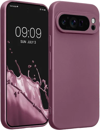 Miniatura 85 de kwmobile Funda compatible con Google Pixel 9 Pro - Funda protectora delgada de TPU para teléfono - Acabado mate suave - Negro mate