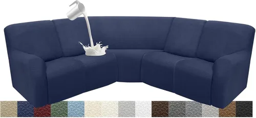 Miniatura 26 de Fundas impermeables de sofá reclinable modular para sofás reclinables, lavable en forma de L, para perros, fundas elásticas para sofá reclinable
