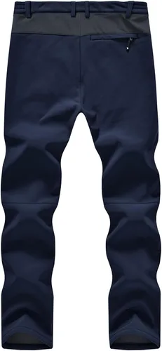Miniatura 2 de TBMPOY Pantalones de senderismo para hombre, impermeables, con forro polar, para nieve, esquí, con aislamiento y bolsillos con cremallera