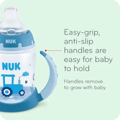 Miniatura 2 de NUK Taza para aprender, 10 onzas, paquete de 2, 8 meses en adelante, sin BPA, a prueba de derrames