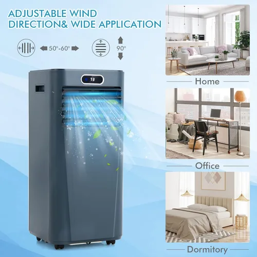 Miniatura 5 de PETSITE Aire acondicionado portátil, unidad de refrigeración de CA 3 en 1, función de ventilador y enfriador de aire, control remoto, kit de ventana