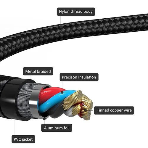 Miniatura 6 de Cable corto de carga para iPhone de 6 pulgadas, paquete de 3 cables USB a Lightning de 0.5 pies, cable corto trenzado para iPhone de carga rápida