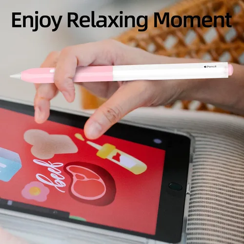 Miniatura 6 de Paquete de 3 estuches compatibles con Apple Pencil Pro/2ª generación, silicona translúcida, carga magnética [con 10 fundas de silicona]