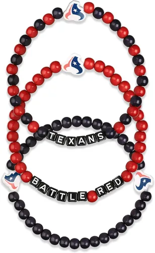 Miniatura 12 de FOCO NFL unisex-adult NFL Team Logo Officially Licensed 3-Pack Beaded Friendship Bracelets Cuentas