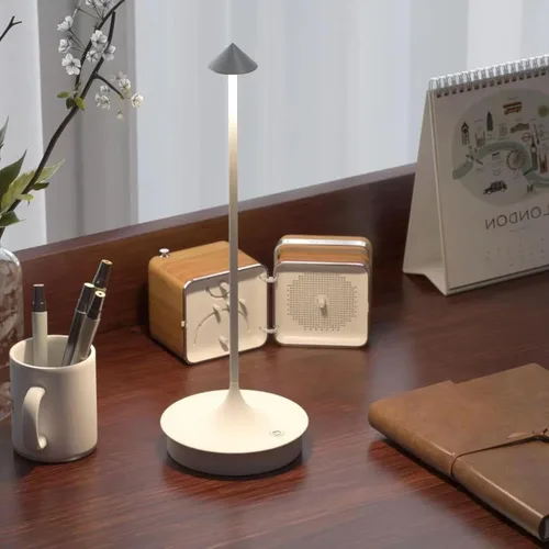 Miniatura 8 de Lámpara de mesa inalámbrica recargable LED funciona con pilas, lámpara de mesa de 4000 mAh, lámpara táctil regulable al aire libre, impermeable