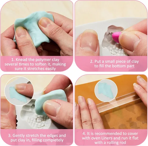 Miniatura 5 de 2 piezas moldes de arcilla polimérica para dulces para hacer joyas forma de caramelo helado piruleta dona chips moldes de arcilla polimérica