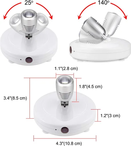 Miniatura 5 de BIGMONAT Foco inalámbrico que funciona con pilas, luz de imagen RGB con control remoto y temporizador, lámpara de visualización que cambia