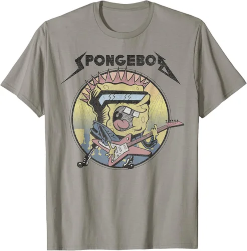 Miniatura 21 de SpongeBob SquarePants Camiseta de manga corta Heavy Metal Rock