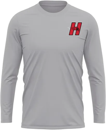 Miniatura 262 de Camisa deportiva de manga larga oficial de la NCAA Collegiate para hombre, con logotipo en el pecho izquierdo, colección Athletic Heather