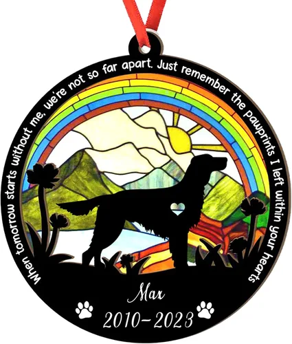 Miniatura 27 de Adorno personalizado para atrapasoles de sabueso afgano, adorno de Navidad de sabueso afgano, regalo para perro amante, sabueso afgano conmemorativo