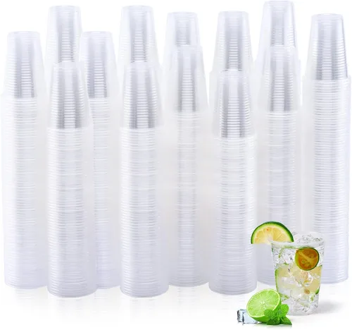 Miniatura 8 de Turbo Bee Paquete de 1000 vasos de plástico transparente de 5 onzas, pequeños vasos desechables para fiestas, vasos desechables para bebidas frías