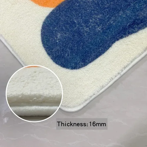 Miniatura 7 de ABREEZE Alfombra de juego para niños, alfombra mullida de lana sintética para niños, 3.3 x 5 pies, antideslizante, con número ABC, aprendizaje