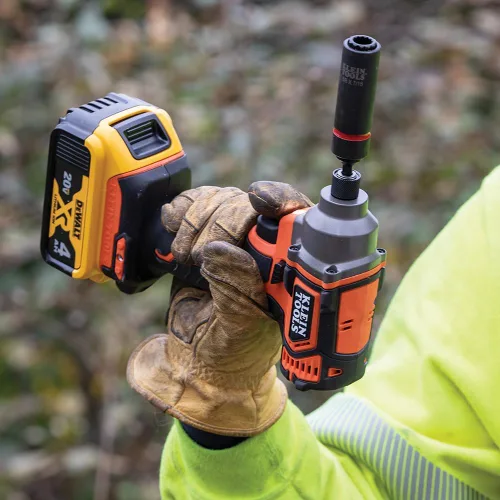 Miniatura 4 de Klein Tools BAT20CD - Destornillador de impacto de 1/4 pulgadas, 20 V, funciona con pilas, diseño compacto para un excelente control en espacios