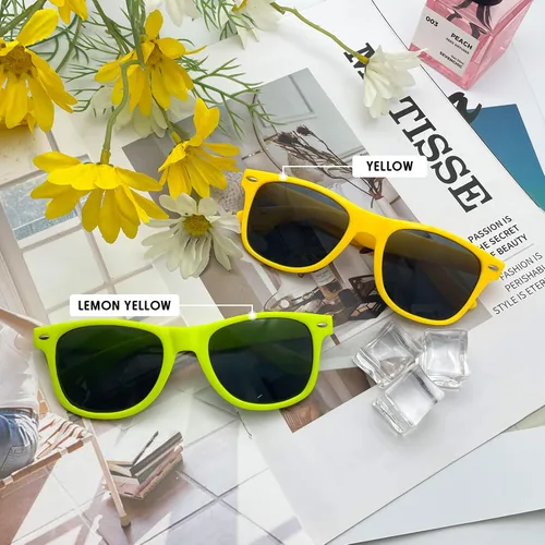 Miniatura 10 de Suministros para regalos de fiesta de colores neón Paquete de 8 gafas de sol unisex