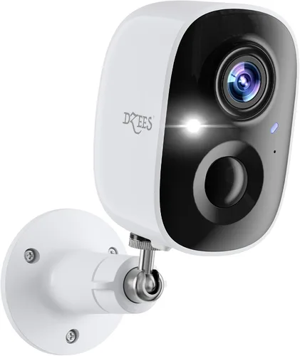 Miniatura 9 de Dzees Cámara de seguridad inalámbrica para exteriores - Actualización 2K 3MP batería WiFi cámara exterior inalámbrica, foco, sirena, detección