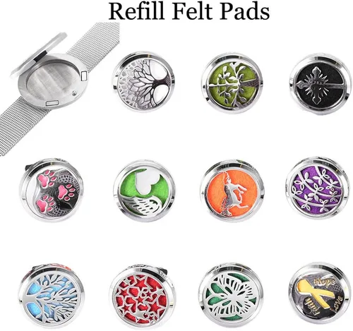 Miniatura 6 de memorial jewelry Aromatherapy Essential Oils Diffuser Locket Bracelet 316l Stainless Steel Bangle