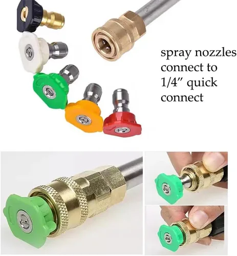 Miniatura 6 de Varita de extensión para lavadora a presión de 17.3 pulgadas, accesorio de pulverización para Karcher K2 K3 K4 K5 K6 K7, 5 boquillas