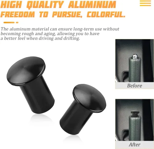 Miniatura 3 de AICEL Botón de Deriva con Perilla Giratoria, 2 Piezas Cubierta de Emergencia para Mango de Freno de Mano E-Brake, Botón de Bloqueo de Perilla