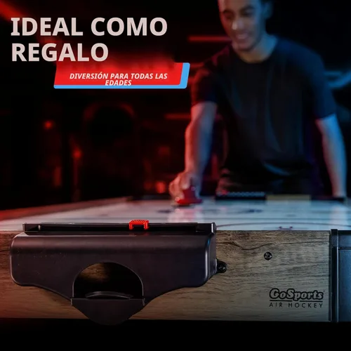 Miniatura 6 de GoSports Mesa de Arcade de Air Hockey de 48 Pulgadas - Roble o Negro - Incluye 2 Empujadores, 3 Discos, Motor AC y Marcador LED
