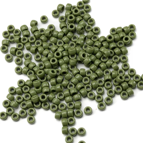 Miniatura 40 de 1000 piezas de cuentas de pony acrílicas de un solo color de 6 x 9 mm a granel para hacer joyas, aretes, trenzado de cabello Azul Oscuro