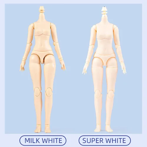 Miniatura 4 de Mini cuerpo de muñeca YMY escala 1/6 de 8.6 pulgadas/9.4 pulgadas, cuerpo femenino YMY22/YMY24 PVC+POM busto de dos tamaños, color de piel Whity