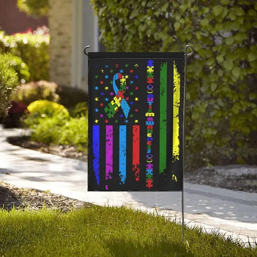 Miniatura 4 de Bandera de grado de conciencia sobre el autismo, 12 x 18 pulgadas, decoración al aire libre, banderas estadounidenses, patio, jardín, pared