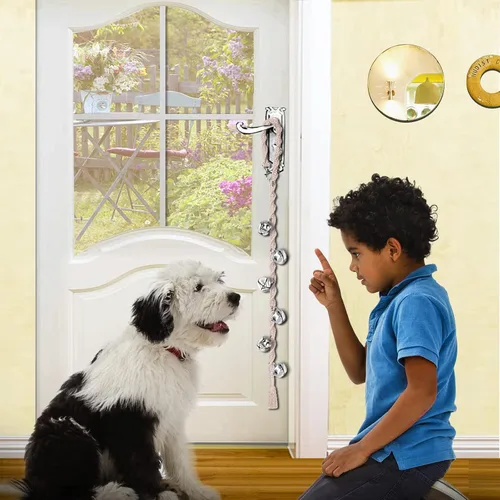 Miniatura 7 de Campanas de Perro para Salir al Aire Libre y Entrenamiento de Orinal para Cachorros, Campana de Puerta de Perro Ajustable para Ir al Baño, Hecho a