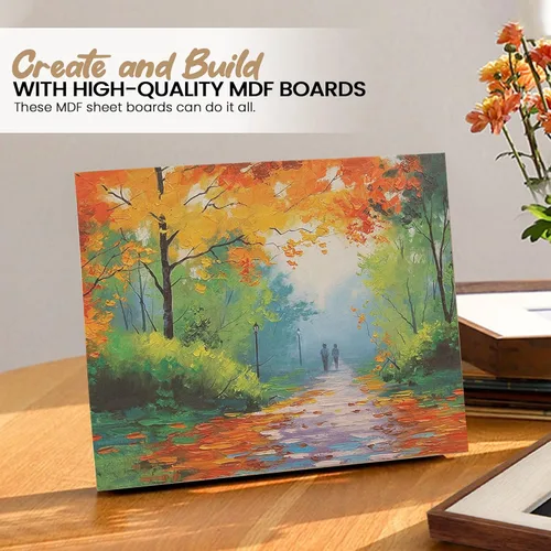 Miniatura 7 de Paquete de 8 tablas CalPalmy de 8" x 10" de MDF - Tablas de 2 mm de espesor para carpintería, diseño de interiores, manualidades y más - con lados