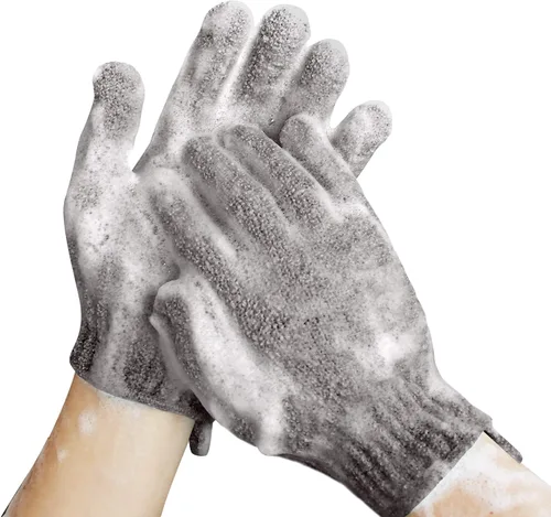 Miniatura 9 de MIG4U Guantes Exfoliantes para Ducha, Guantes de Baño para Lavado Corporal, Eliminación de Piel Muerta, Esponja Loofah de Limpieza Profunda