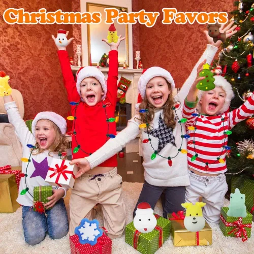 Miniatura 7 de 40 piezas de juguetes esponjosos de Navidad Mochi Squishy, juguetes esponjosos de Navidad para niños, niñas, niños y adultos, juguetes para aliviar