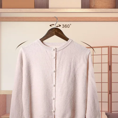 Miniatura 3 de TOPIA HANGER Perchas de Madera para Abrigos Paquete de 30, Perchas de Madera Vintage para Trajes con Barra Antideslizante para Pantalones, Gancho
