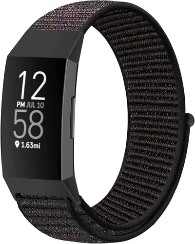 Miniatura 30 de Correas de reloj de nailon compatibles con Fitbit Charge 4/Charge 3/SE, pulsera de repuesto transpirable suave para deporte, correa con banda