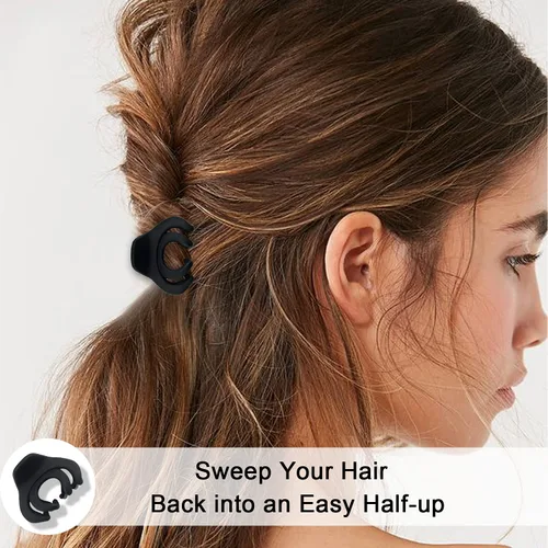 Miniatura 6 de MAORULU Pinza para el cabello, pinza de pulpo para cabello fino/medio grueso, para mujeres y niñas, 1.5 pulgadas, mini pinzas de mandíbula mate