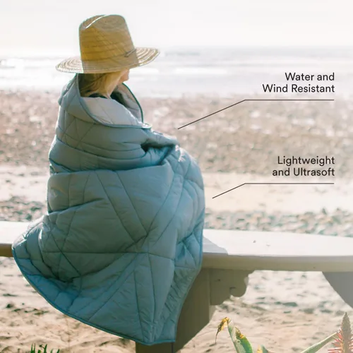 Miniatura 2 de Veer Manta de aventura – 100% plumón alternativo aislado al aire libre manta hinchada para campamento, playa, deportes, estadios, pícnics o viajes