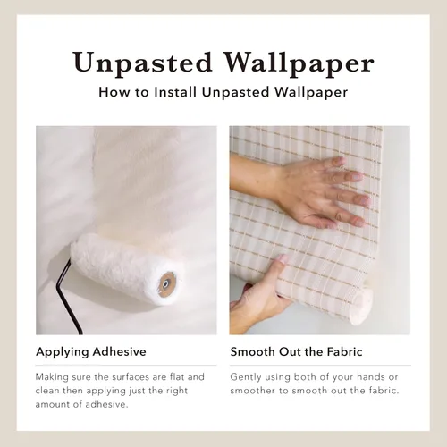 Miniatura 9 de GoDear Design Papel tapiz de imitación de tela de hierba, papel texturizado tipo tela para cubrir muebles, 23" An x 96" L, papel sin adhesivo, rayas