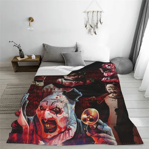 Miniatura 5 de Terrifier - Manta de microforro polar ultrasuave para niños y adultos, para todas las estaciones, para oficina, empresa, hogar, sofá, cama, sofá, 40