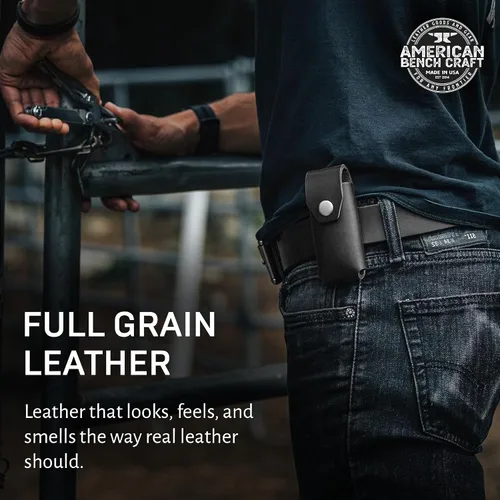 Miniatura 6 de Funda multiherramienta de cuero compatible con Leatherman Wave and Wave Plus, soporte de herramientas de cuero de grano completo ultra duradero