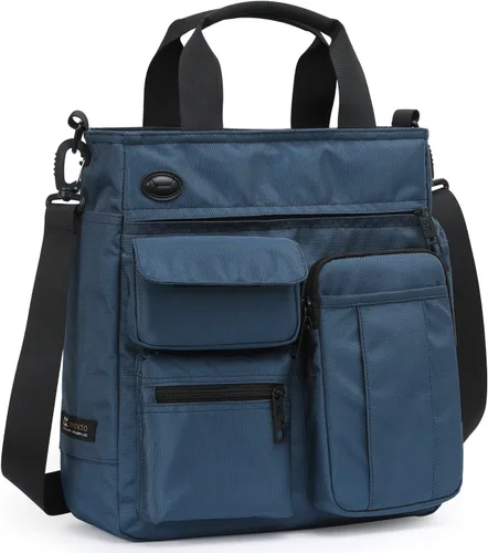 Miniatura 8 de IX INOXTO Bolsa de mensajero para hombre, bolsa de hombro para computadora portátil, bolsa de trabajo para oficina, maletines impermeables