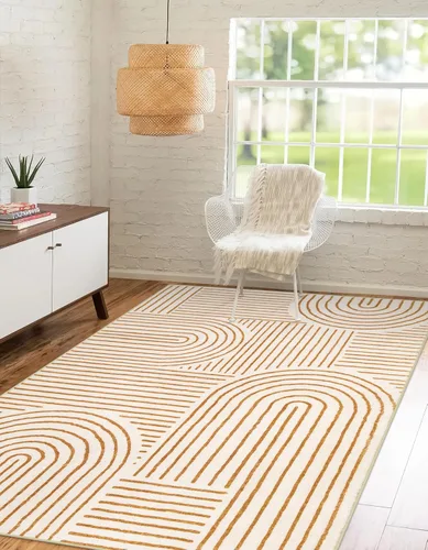Miniatura 10 de Lahome - Alfombras abstractas de 8 x 10 para sala de estar, alfombras suaves de 8 x 10 en verde para dormitorio, alfombra antideslizante, alfombra