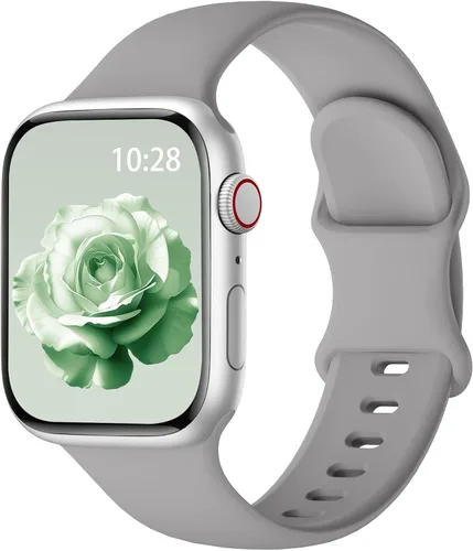 Miniatura 26 de Correa de silicona deportiva compatible con bandas de Apple Watch de 38mm 40mm 41mm 42mm 44mm 45mm 46mm 49mm para mujeres y hombres, correa
