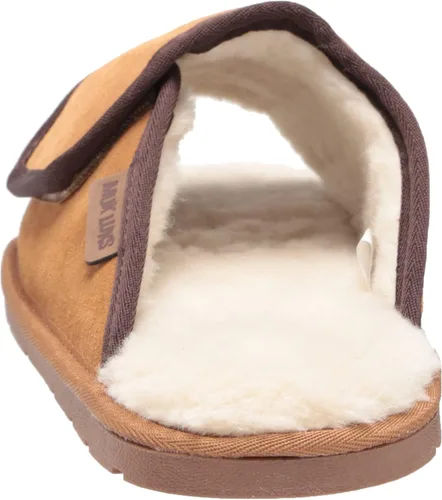 Miniatura 3 de MUK LUKS Pantuflas con puntera abierta para hombre de cuero