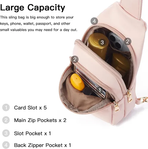 Miniatura 150 de Telena Riñonera pequeña para mujer, de cuero, cangureras, bolsa de pecho para mujer